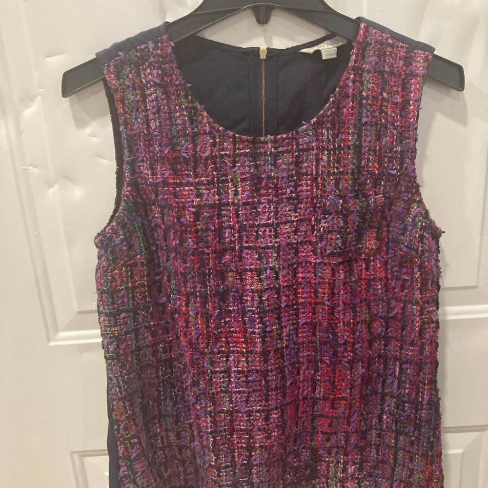 Boden Vibrant Tweed Sleeveless Top